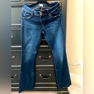 Hudson mini boot jeans with a raw edge